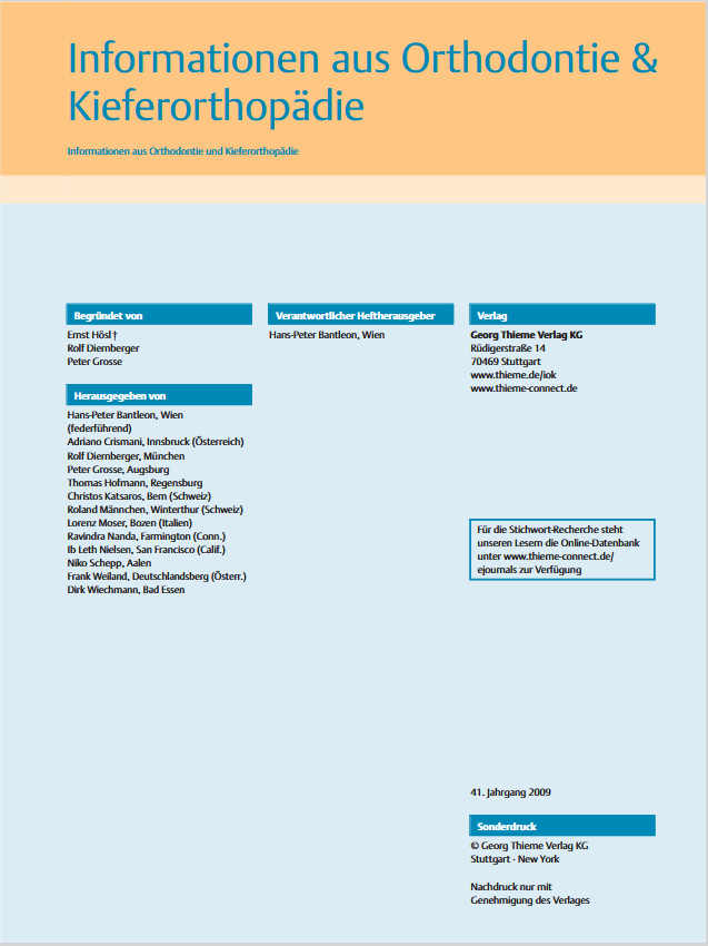 Information as Orthodontie & kieferorthopadie